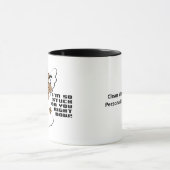 An dir kleben Saubere Minimal-Style  Tasse (Zentrum)