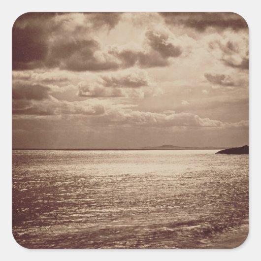 An Effect of the Sun, Normandy c.1857 (sepia foto) Quadratischer Aufkleber (Vorderseite)