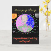 "An ein Phantastisches Wesen" Geburtstagskarte Karte (Gelbe Blume)