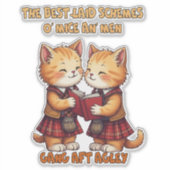 An eine Maus Orange Katzen rezitieren Burns Aufkleber (Vorderseite)