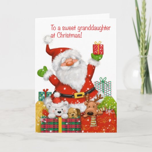 An eine süße Enkeltochter zu Weihnachten Karte (Vorderseite)