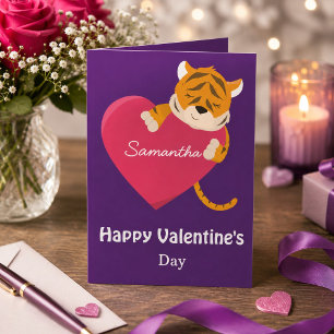 An eine Tochter zum Valentinstag Tiger Karte