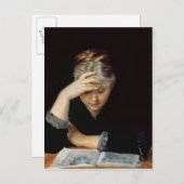 An einem Buch Postkarte (Vorne/Hinten)