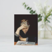 An einem Buch Postkarte (Stehend Vorderseite)