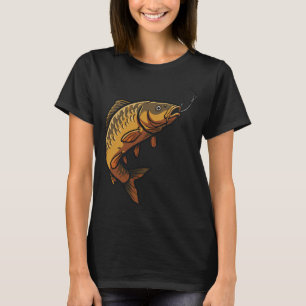 An einem goldenen Fang hängend T-Shirt