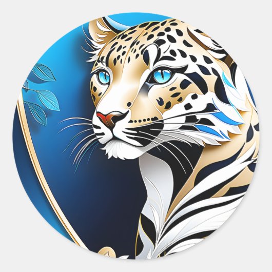 An einem Leopard ist etwas dran, das beide Runder Aufkleber (Vorderseite)