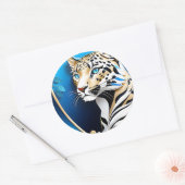 An einem Leopard ist etwas dran, das beide Runder Aufkleber (Umschlag)