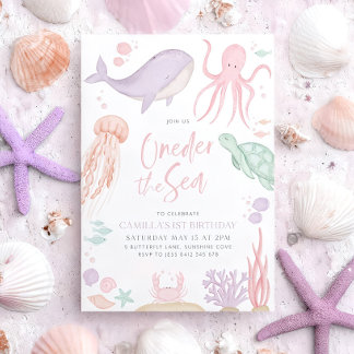 An einem Tag des Meeres Einladung gedruckt unter