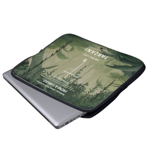 An einem Thread hängen Laptopschutzhülle (Vorne Knopf)