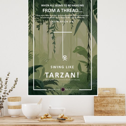 An einem Thread hängen Poster (Küche)