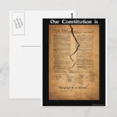 An einem Thread hängen Postkarte (Vorne/Hinten)