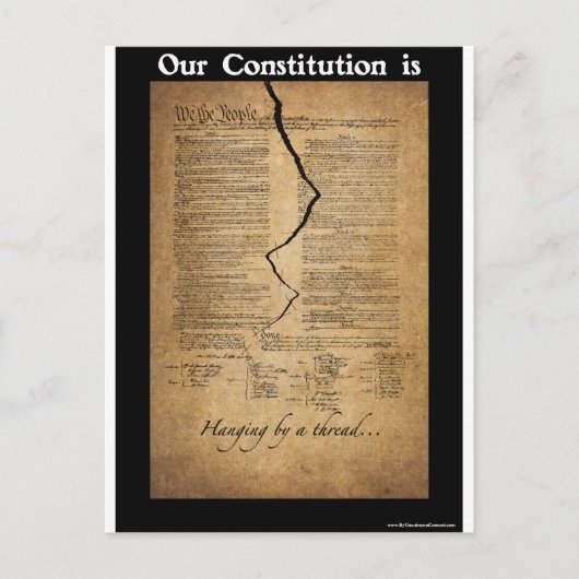 An einem Thread hängen Postkarte (Vorderseite)