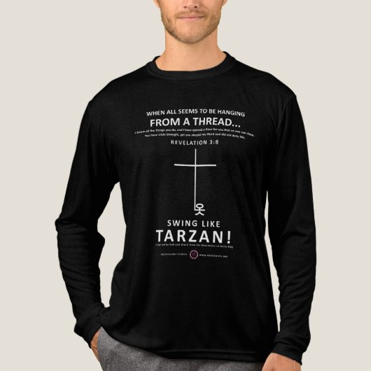 An einem Thread hängen Tri-Blend Shirt (Vorderseite)