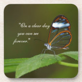 "An einem vollen Tag" Glasswing Getränkeuntersetzer (Vorderseite)