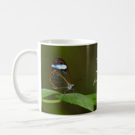"An einem vollen Tag" Glasswing Kaffeetasse (Links)