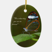 "An einem vollen Tag" Glasswing Keramikornament (Vorne)