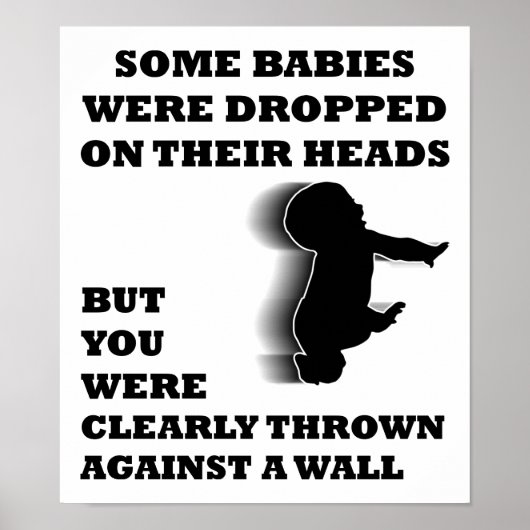 An einem Wall-Funny-Poster thronen Poster (Vorne)