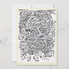 An einem Zwischenstopp, mit Tinte zeichnend Flachk