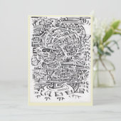 An einem Zwischenstopp, mit Tinte zeichnend Flachk (Stehend Vorderseite)