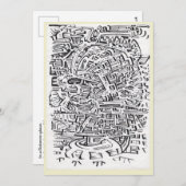 An einem Zwischenstopp, mit Tinte zeichnend Flachk (Vorne/Hinten)