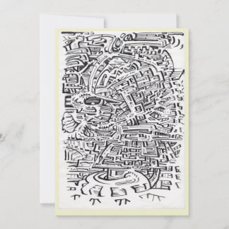 An einem Zwischenstopp, mit Tinte zeichnend Flachk