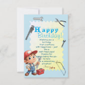 An einen Klempner Karte (Vorderseite)