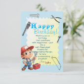 An einen Klempner Karte (Stehend Vorderseite)