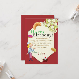 An einen Konditor Karte