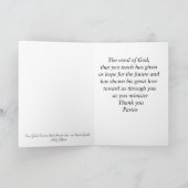 An einen wunderschönen Pastor Dankeskarte (Innenseite)