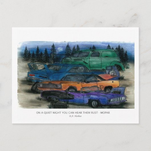 AN EINER RUHIGEN NACHT KÖNNEN SIE IHREN RUST HÖREN POSTKARTE (Vorderseite)