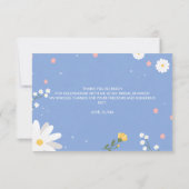 An elegant wedding in light blue with wildflowers. mitteilungskarte (Rückseite)