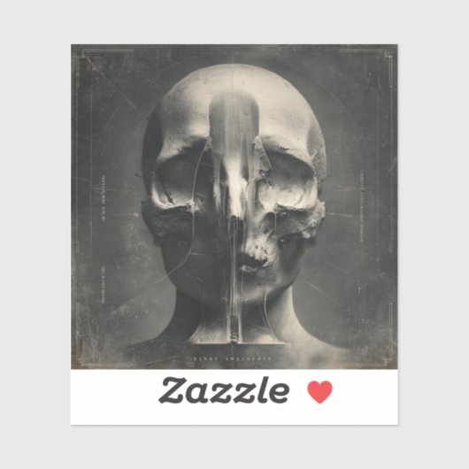 An Elegy in Veil — Gothic Fine Art Aufkleber (Blatt)