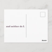 An Elephant Never Forgets Postcard Postkarte (Rückseite)