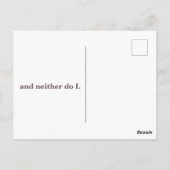 An Elephant Never Forgets Postcard Postkarte (Rückseite)