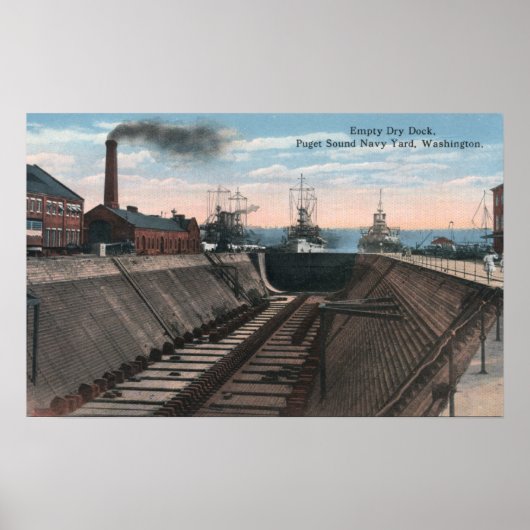 An Empty Dry Dock, Navy Shipyard Poster (Vorne)
