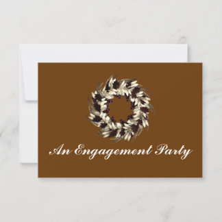 "An Engagement Party" - Cream/Brown Kranz Einladung