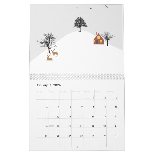 An eternal winter calendar kalender (Jan 2026)