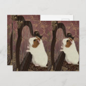 An Evening Recital – Artistic Guinea Pig Postcard Postkarte (Vorne/Hinten)