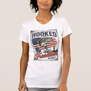 An Freiheit gebunden 4. Juli Fischen T-Shirt