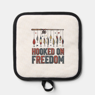 An Freiheit gewöhnte patriotische Angel-Shirt Desi Topflappen