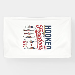 An Freiheit gewöhnte patriotische Fischerei-Shirt Banner