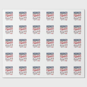 An Freiheit gewöhnte patriotische Fischerei-Shirt  Geschenkpapier