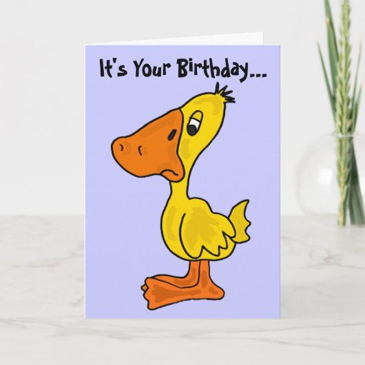 AN- Funny Ducky Birthday Card Karte (Vorderseite)