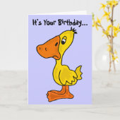 AN- Funny Ducky Birthday Card Karte (Gelbe Blume)