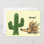 AN- Funny Porcupine Postcard Postkarte (Vorne/Hinten)