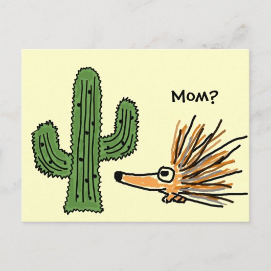 AN- Funny Porcupine Postcard Postkarte (Vorderseite)