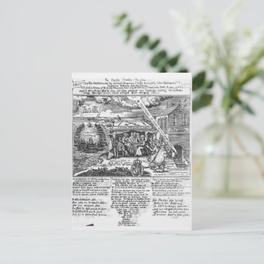 An Gott im Gedenken an seine doppelte Leistung Postkarte (Stehend Vorderseite)