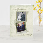 An Großeltern auf _the Anniversary Custom Then&Now Karte (Gelbe Blume)