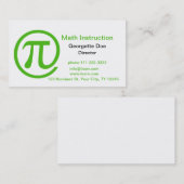 An Grün PUs Kelly Visitenkarte (Vorne/Hinten)