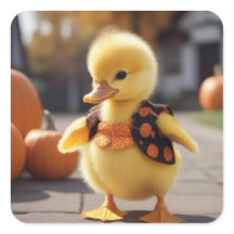An Halloween-Aufkleber gekleidetes Duckling